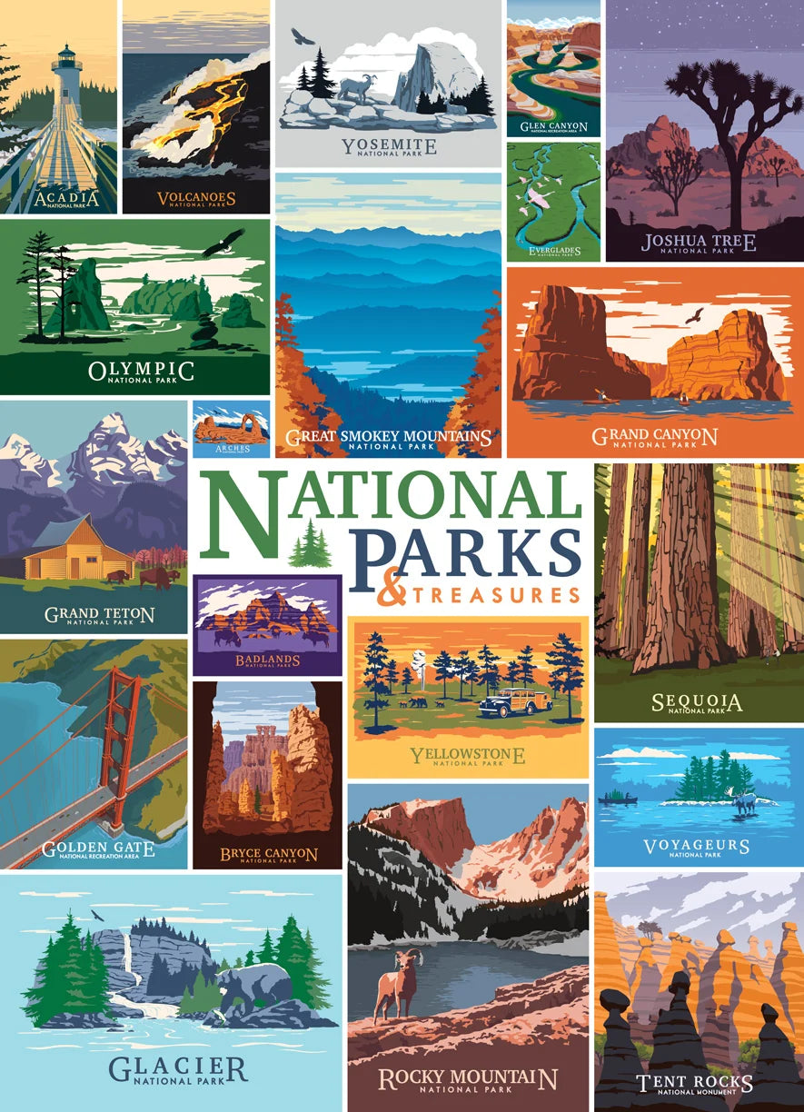 National Parks and Treasures - 1000pc Puzzle Twist