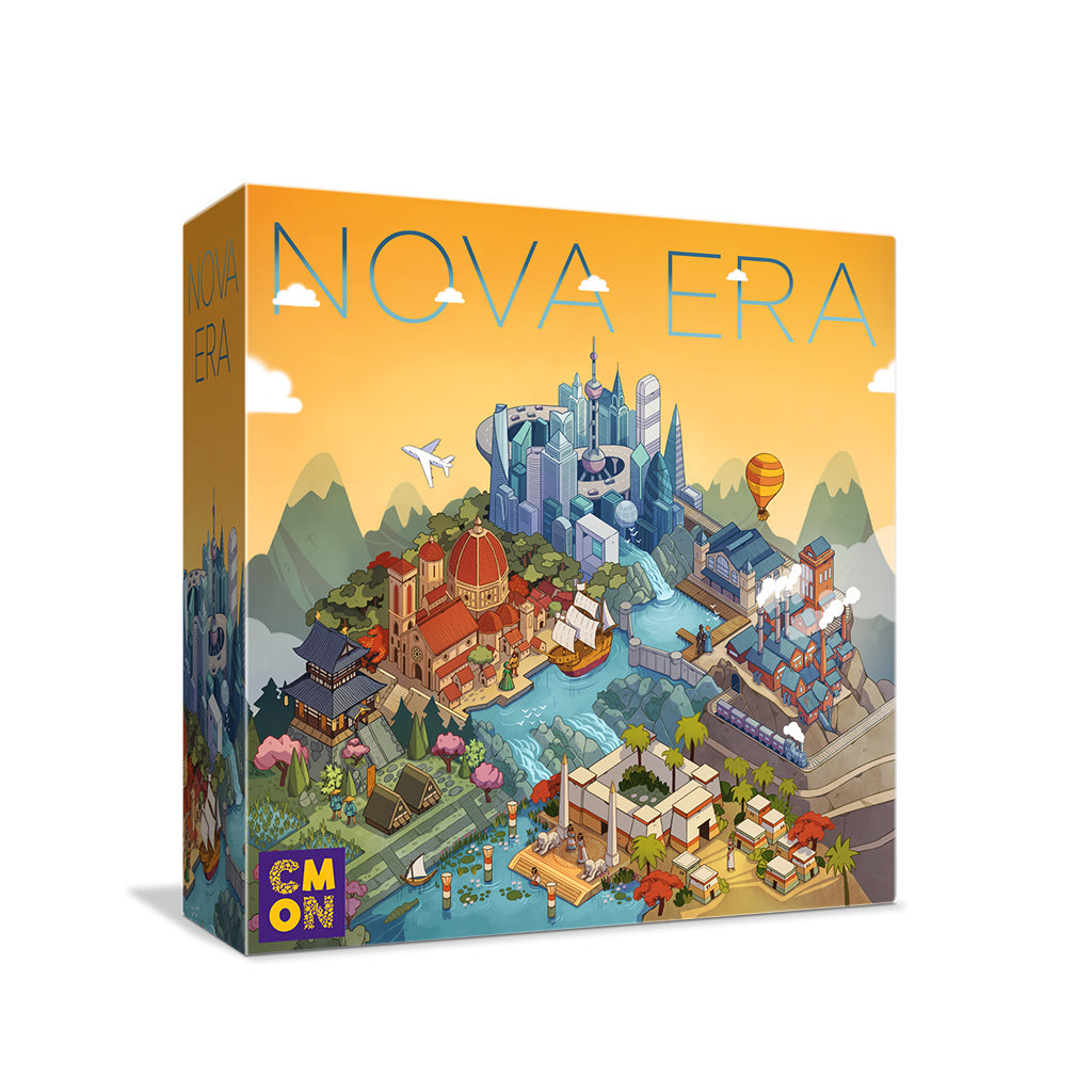 Nova Era game box with futuristic artwork