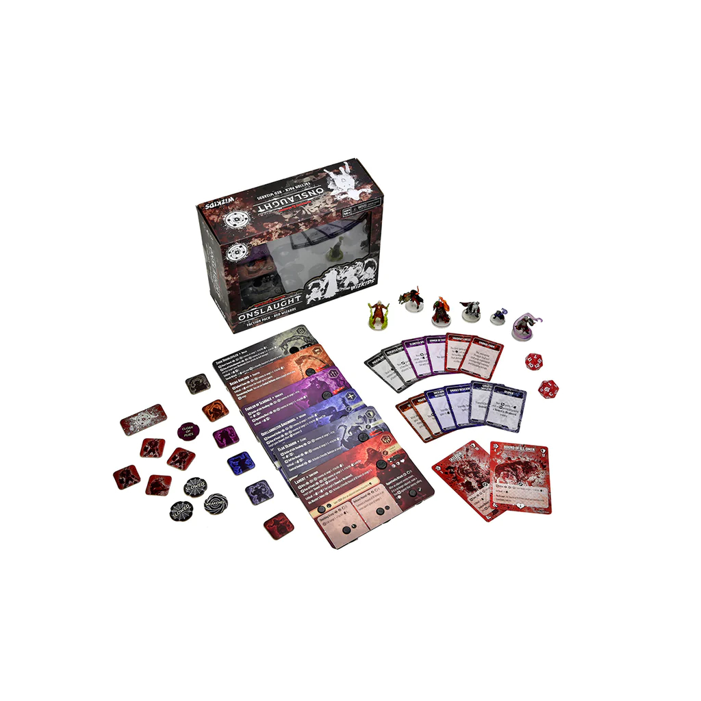 Dungeons & Dragons: Onslaught - Red Wizards Faction Pack miniatures and cards