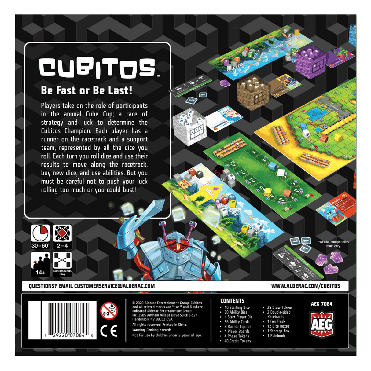 Cubitos detailed game pieces and player boards