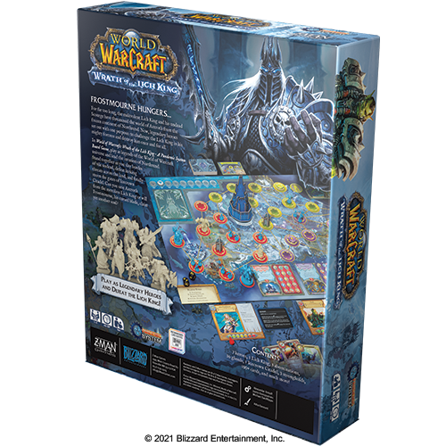 World of Warcraft: Wrath of the Lich King board game back of box