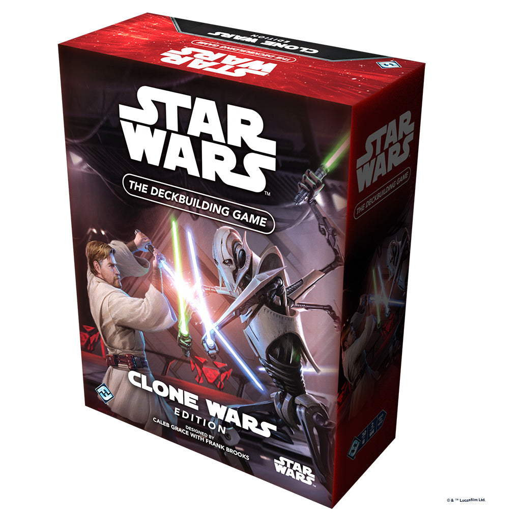 Star Wars The Deckbuilding Game - Clone Wars board game gameplay setup