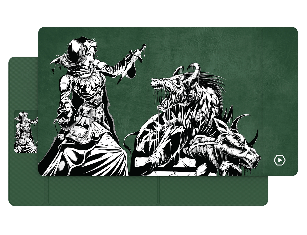 ETB Playmat: Art Masters Series - Phil Stone - Beast Within showing playmat surface and design