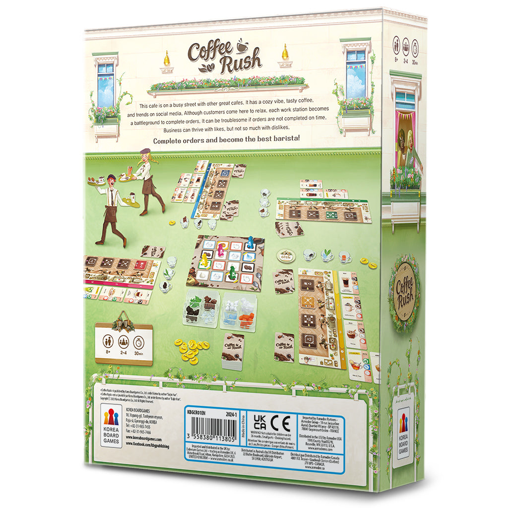 Coffee Rush board game gameplay setup