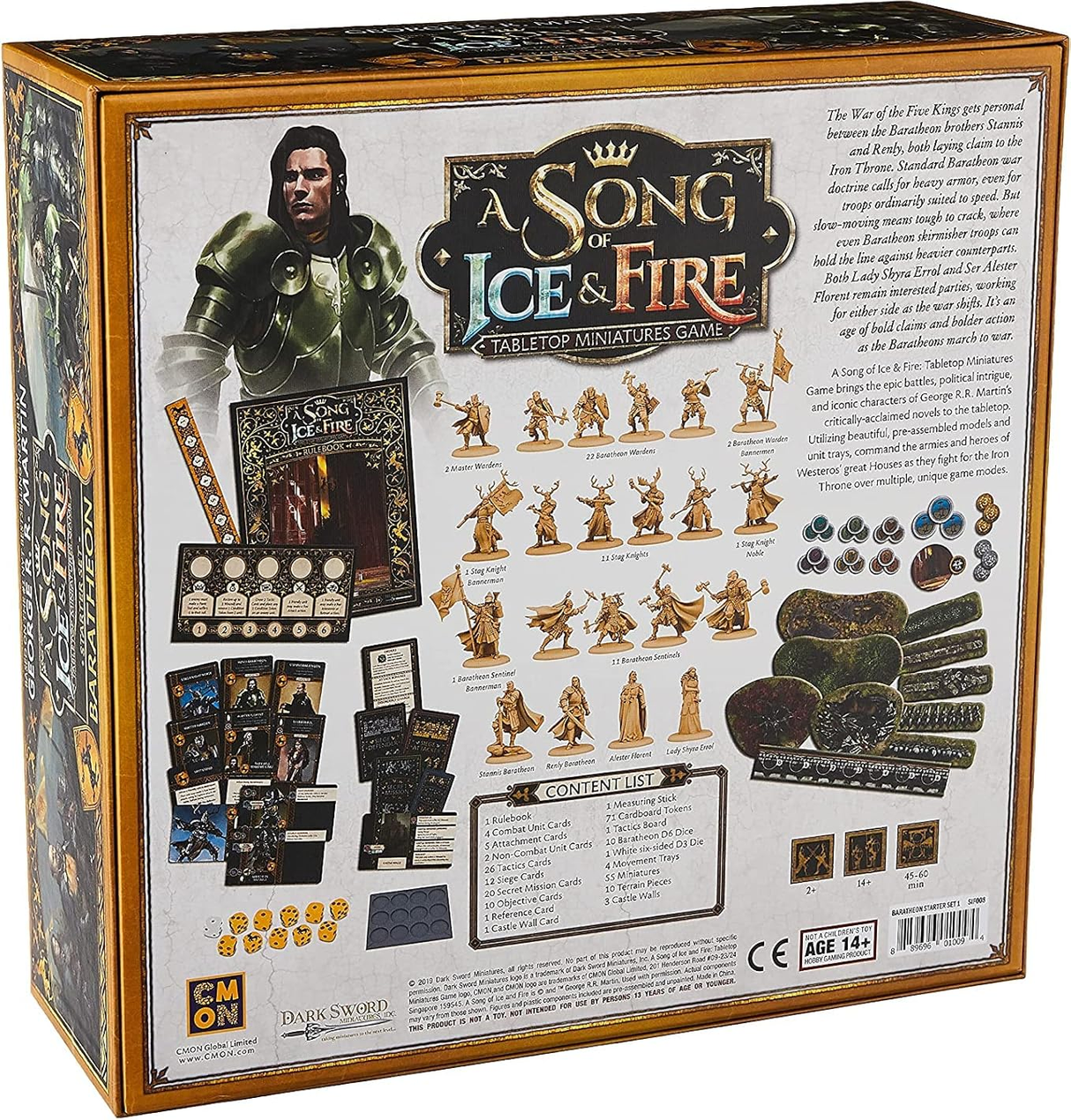 A Song of Ice & Fire: Baratheon Starter Set game components