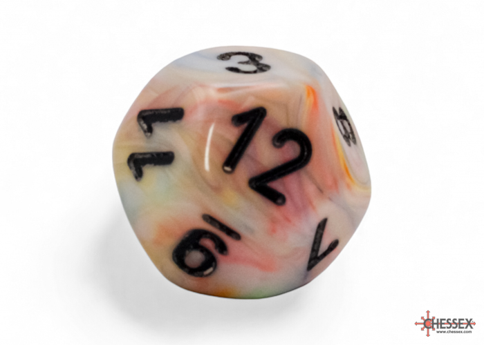 Chessex - Mega-Hedral Festive Circus/Black 7-Die Set d12