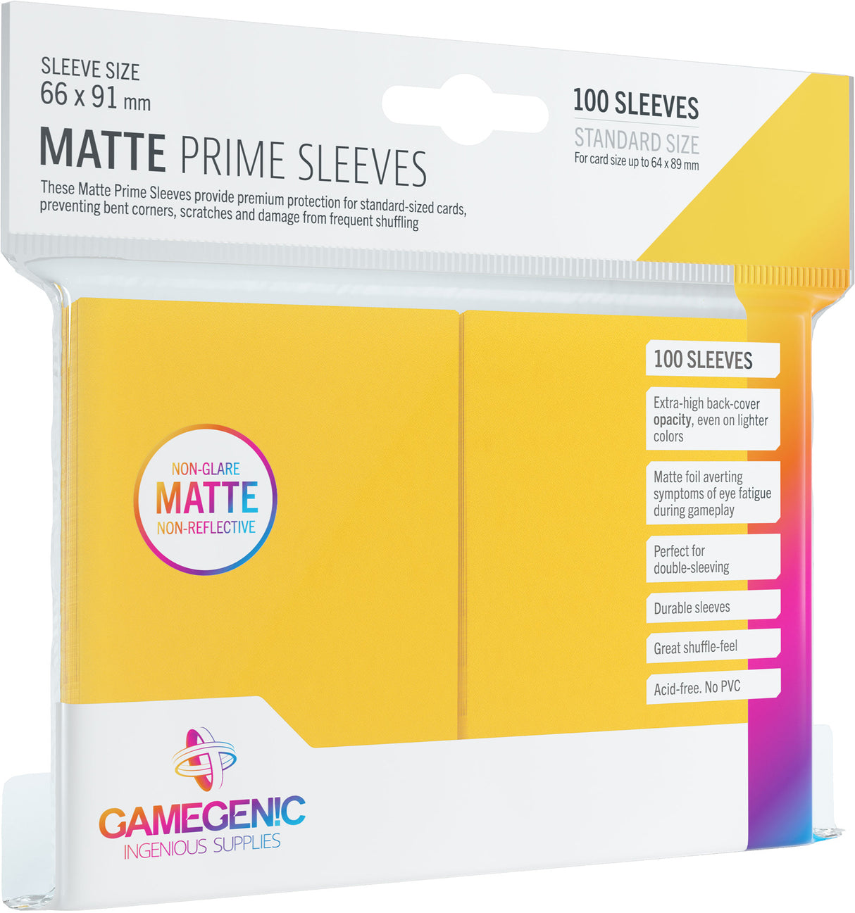 Gamegenic: Matte Prime Sleeves Yellow