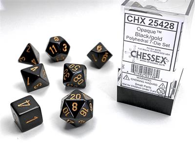 Chessex - Opaque Black/Gold