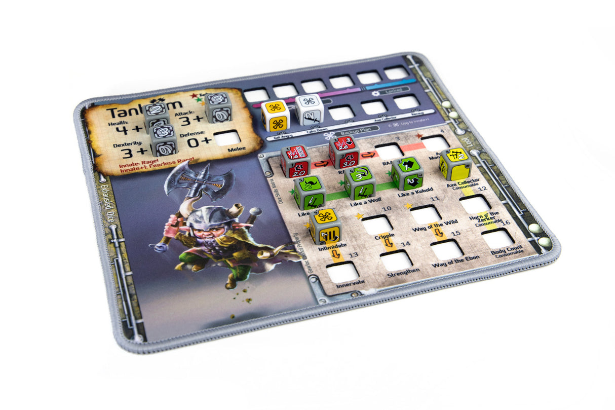 Too Many Bones character cards and skill dice set