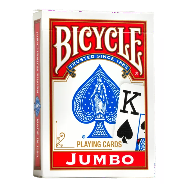 Bicycle Playing Cards Jumbo Red or Blue
