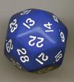 D30 Opaque: Blue/White Triantakohedron