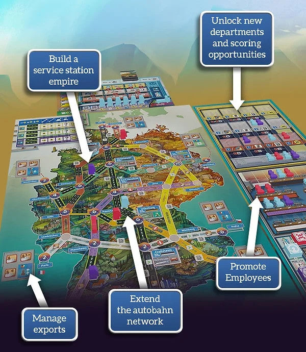 Autobahn German highway building strategy game setup