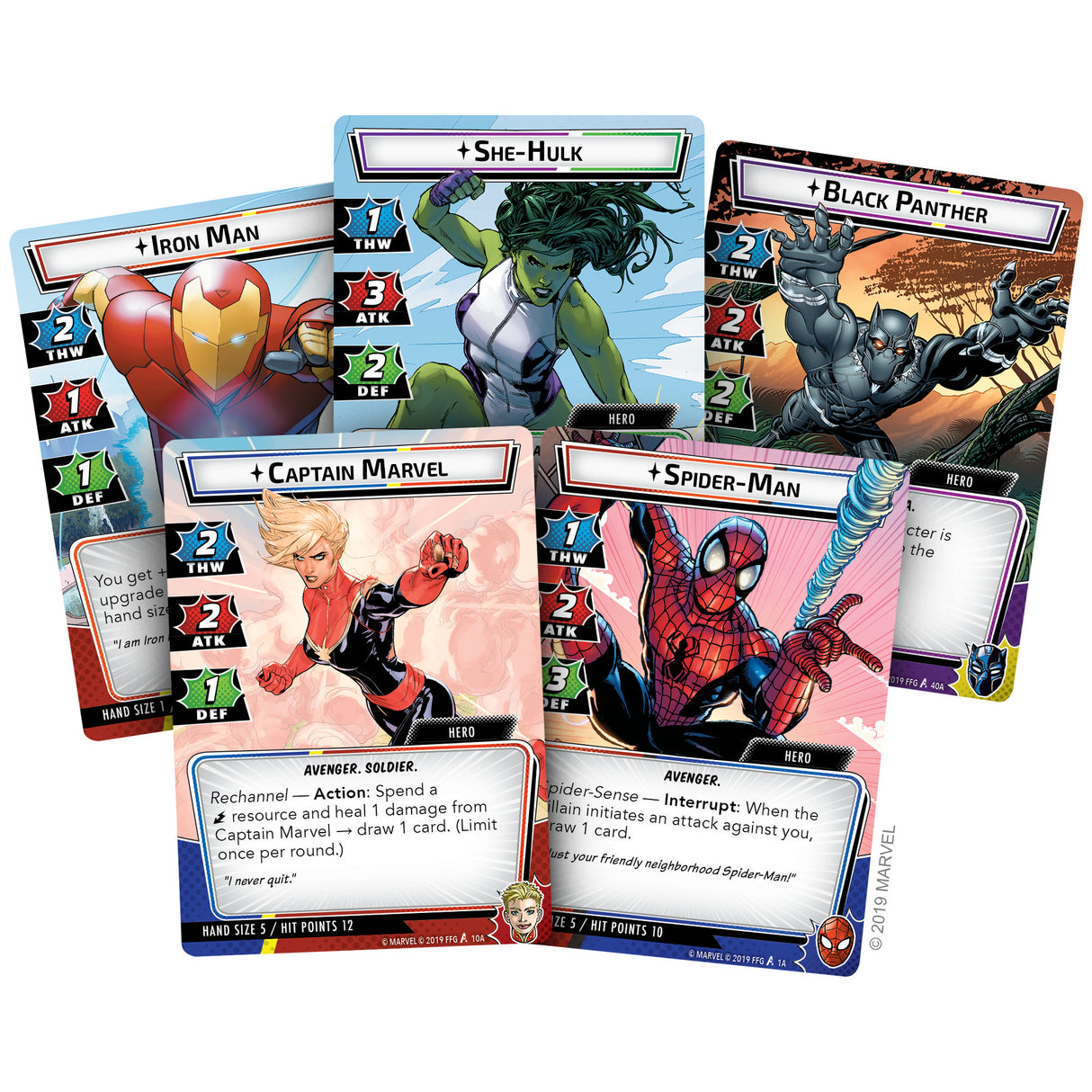 Marvel Champions gameplay hero cards