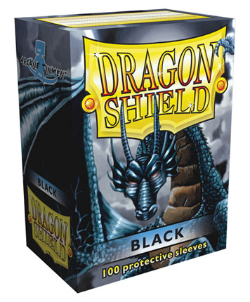 Dragon Shield Classic Black packaging and sleeves