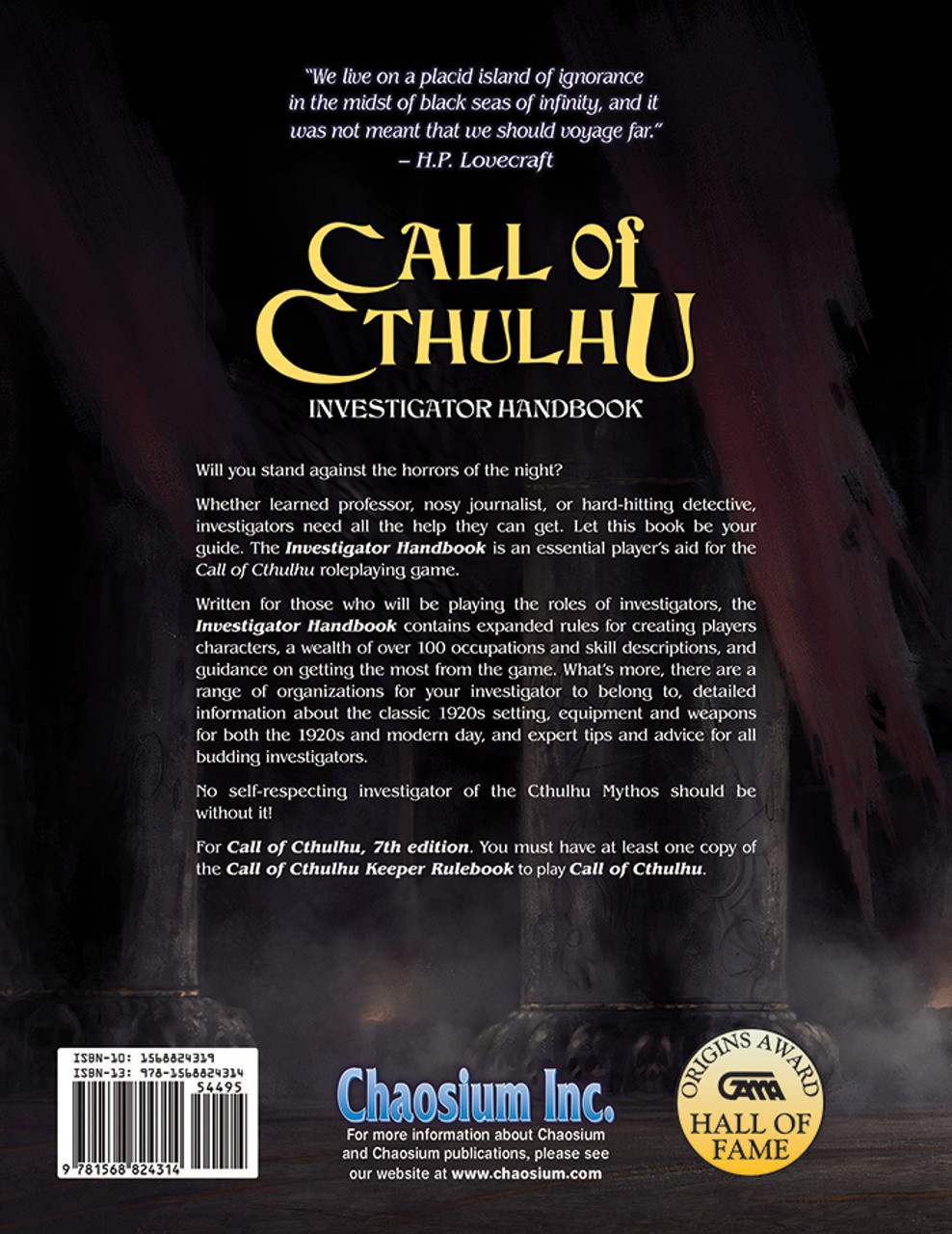 Call of Cthulhu RPG: 7th Edition Investigator Handbook RPG interior pages with character options