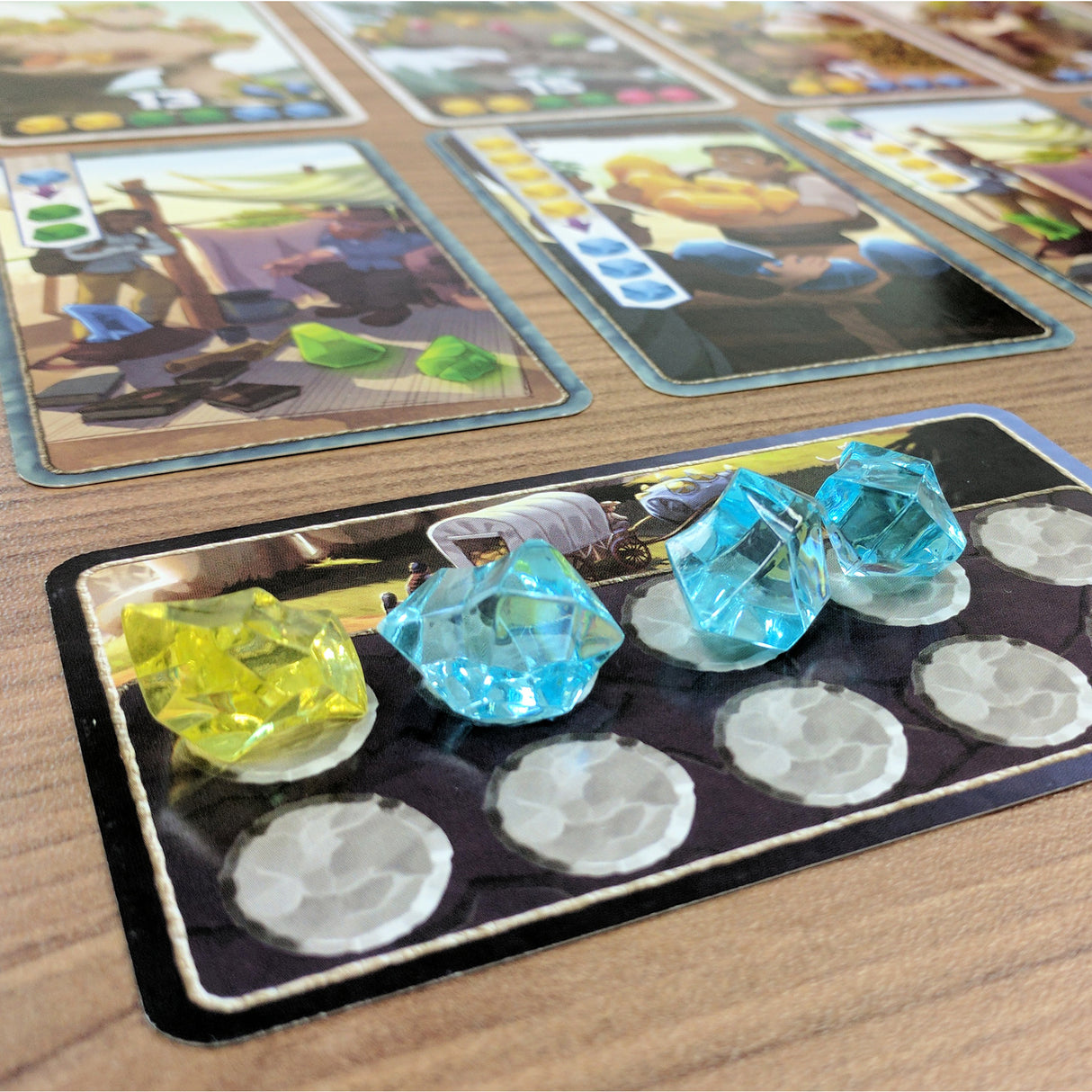 Century: Golem Edition board game cards and golem tokens