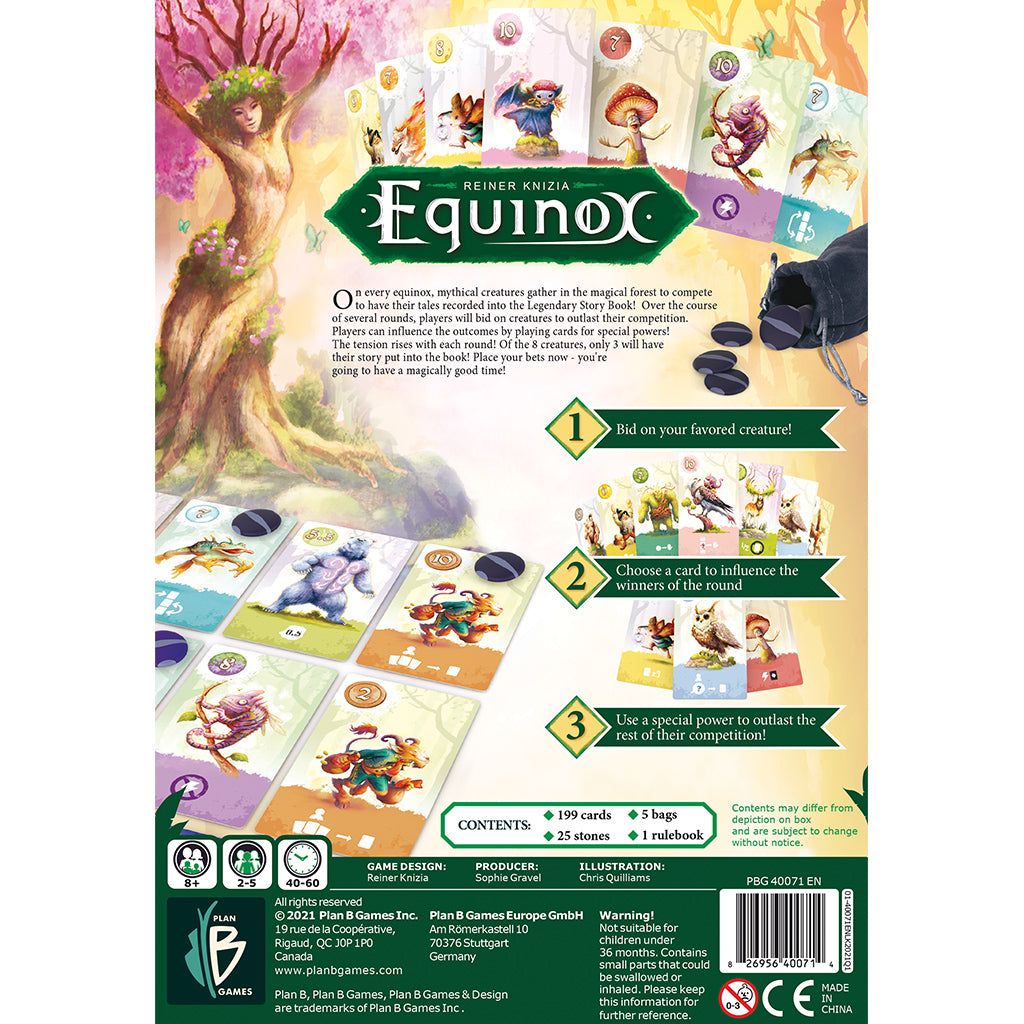 Equinox: Green Version board game gameplay setup