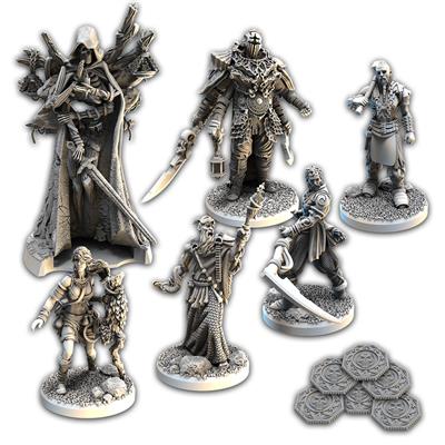 Tainted Grail Fall of Avalon with detailed character miniatures