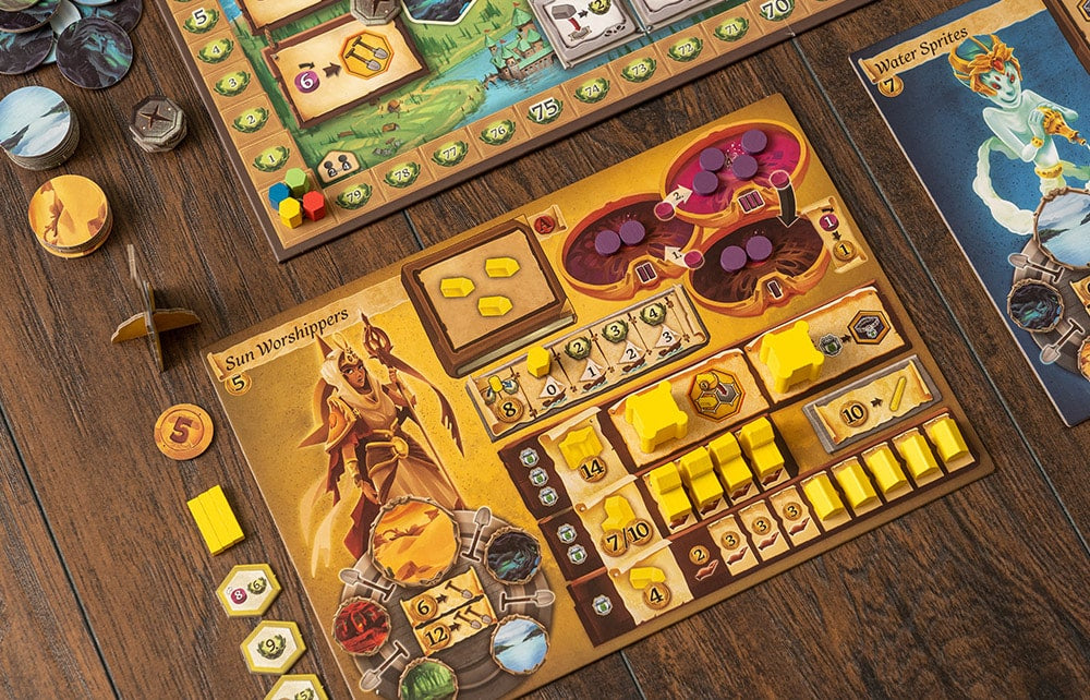Terra Nova game board and territory control