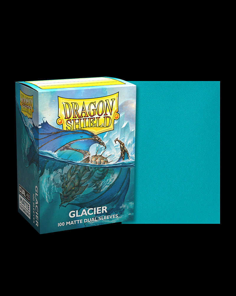 Dragon Shield Glacier - Matte Dual Sleeves - Standard Size displaying sleeve texture and finish