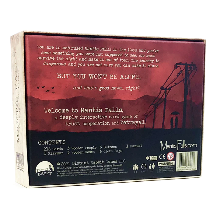 Mantis Falls board game escape scenario