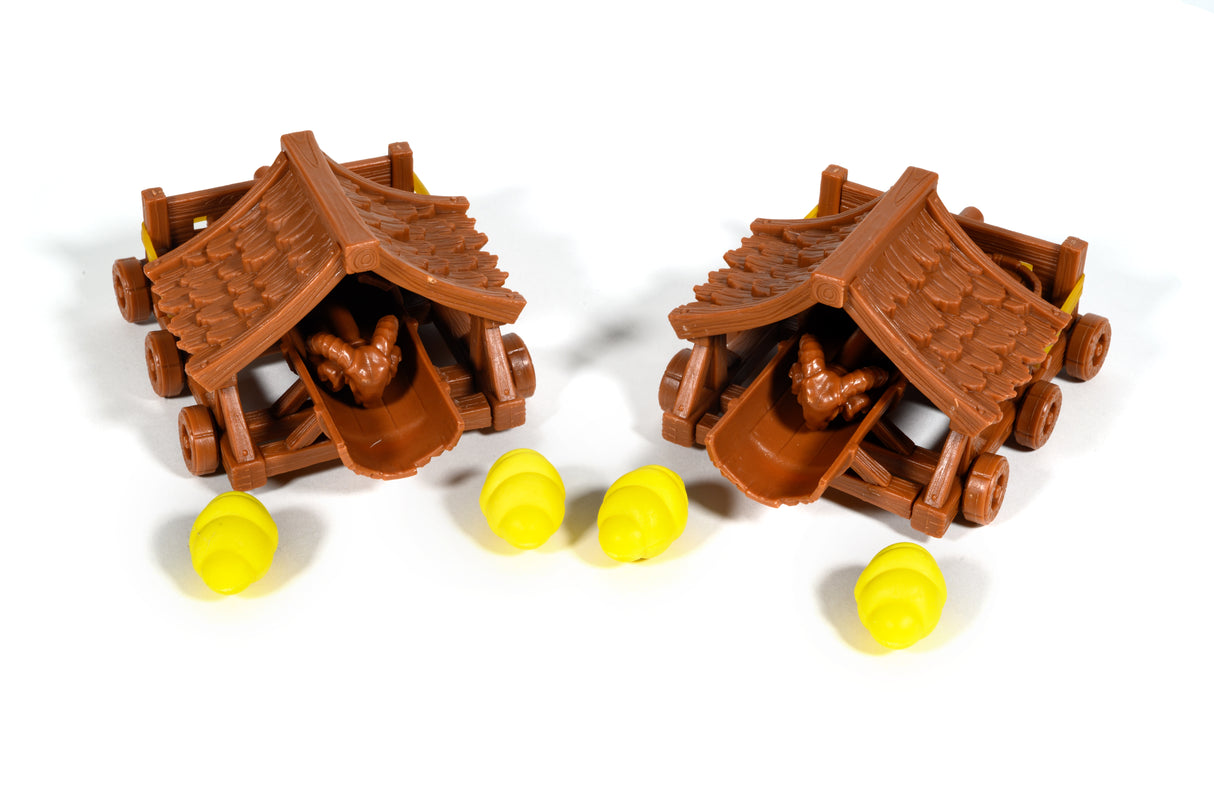 Catapult Feud: Artificer's Tower Expansion board game detailed tower assembly and gameplay