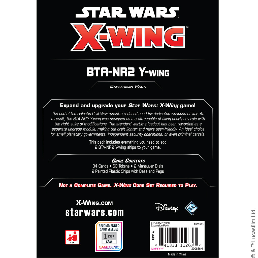 Star Wars X-Wing 2nd Ed: BTA-NR2 Y-wing Expansion Pack