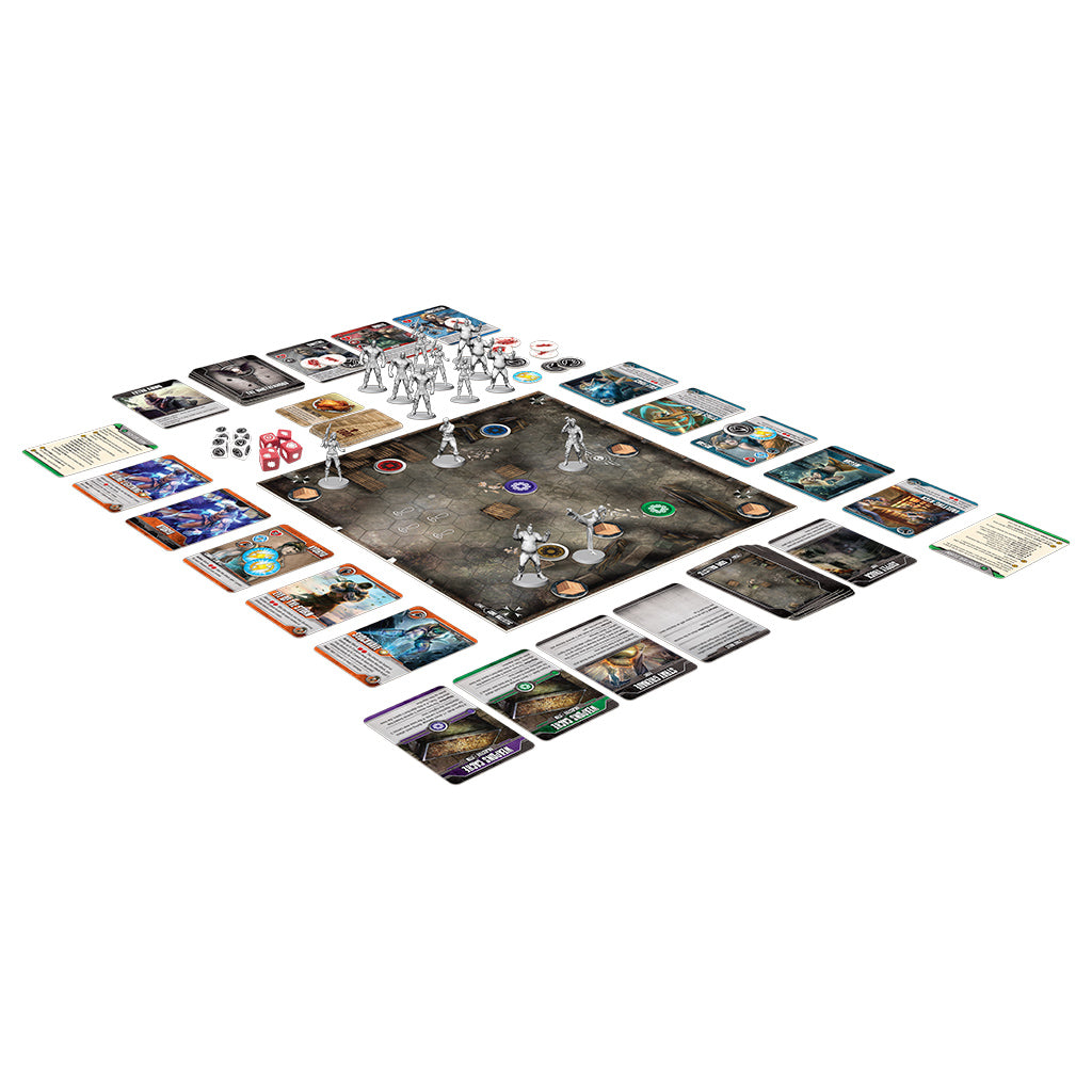 Street Masters action board game with fighter miniatures and cards
