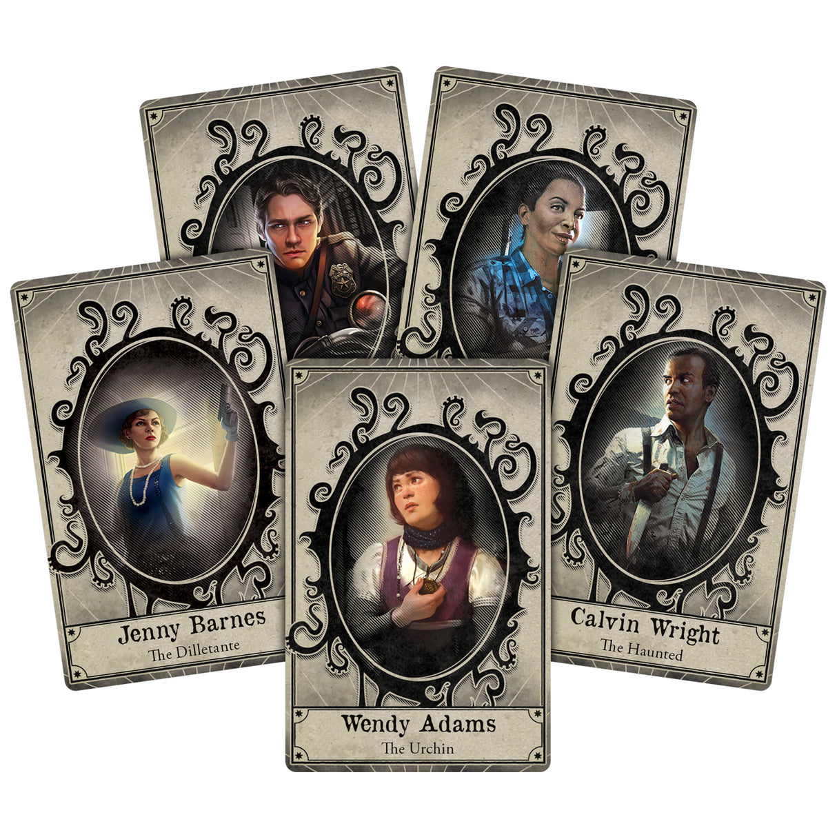 Arkham Horror: Third Edition game components and investigator cards