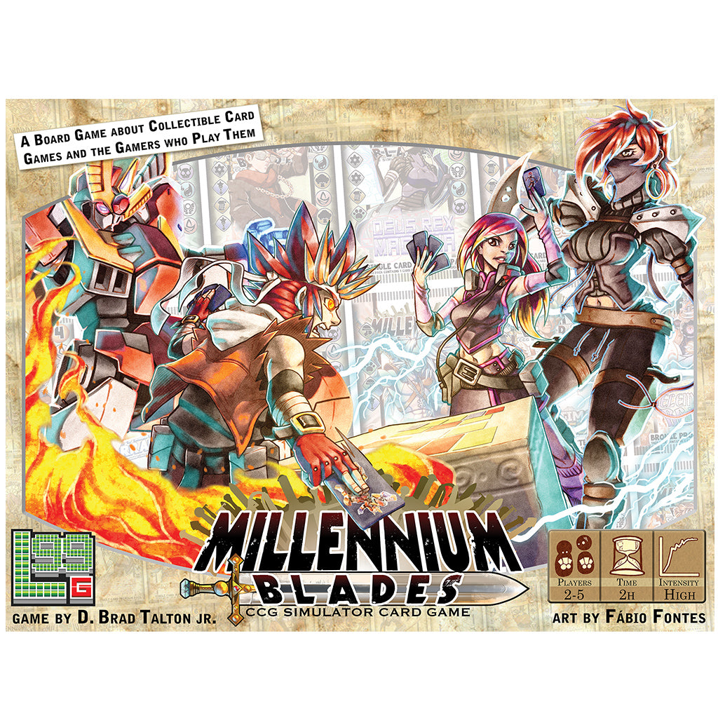 Millennium Blades gameplay setup with card collections