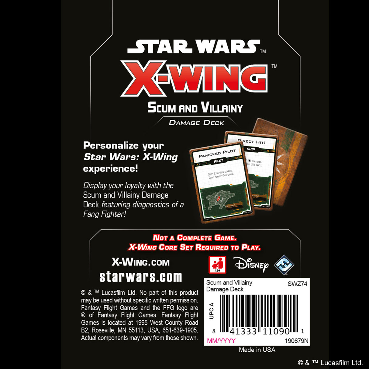 Star Wars X-Wing 2nd Ed: Scum and Villainy Damage Deck