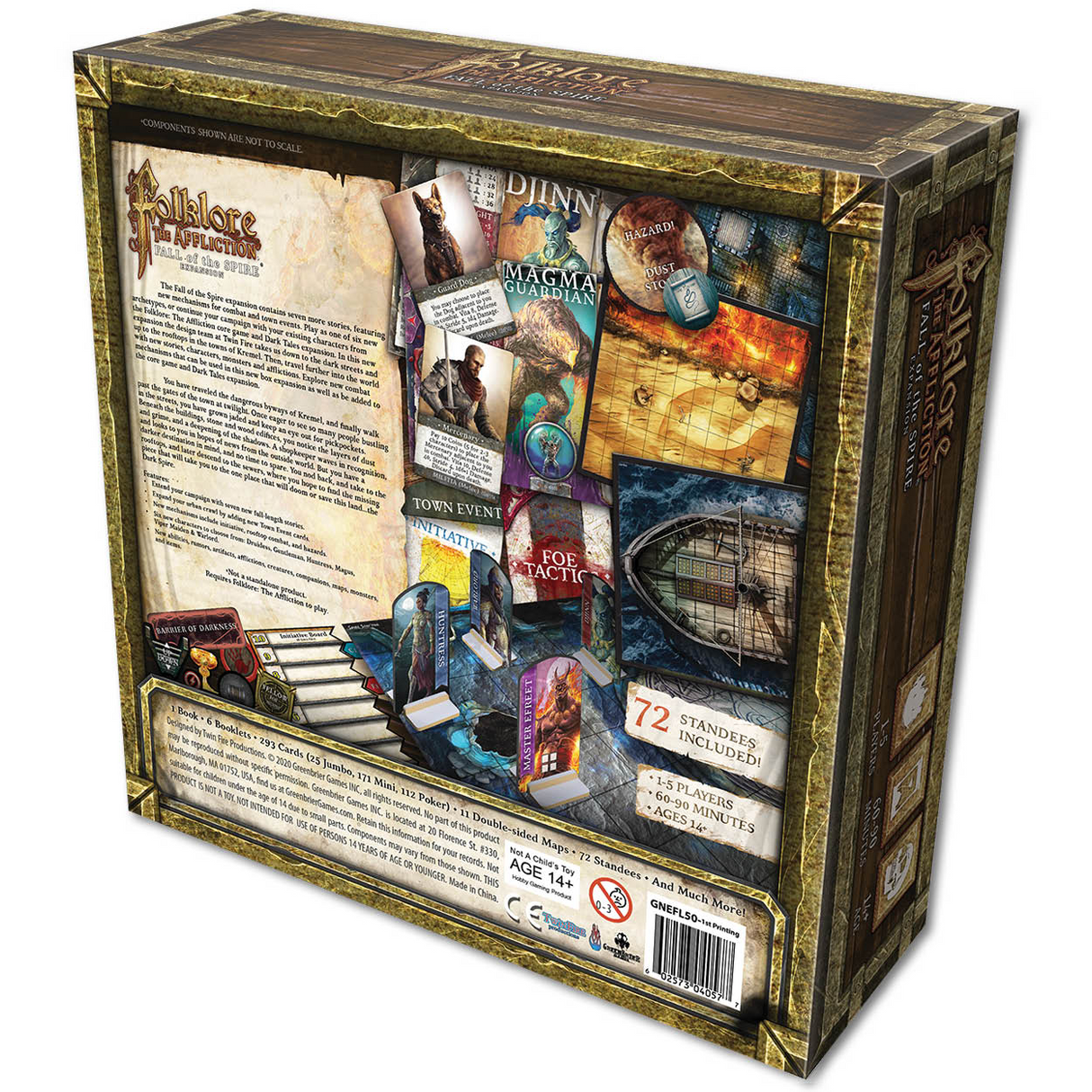 Folklore 2E: The Affliction - Fall of the Spire (Expansion) board game expansion box showing dark fantasy artwork