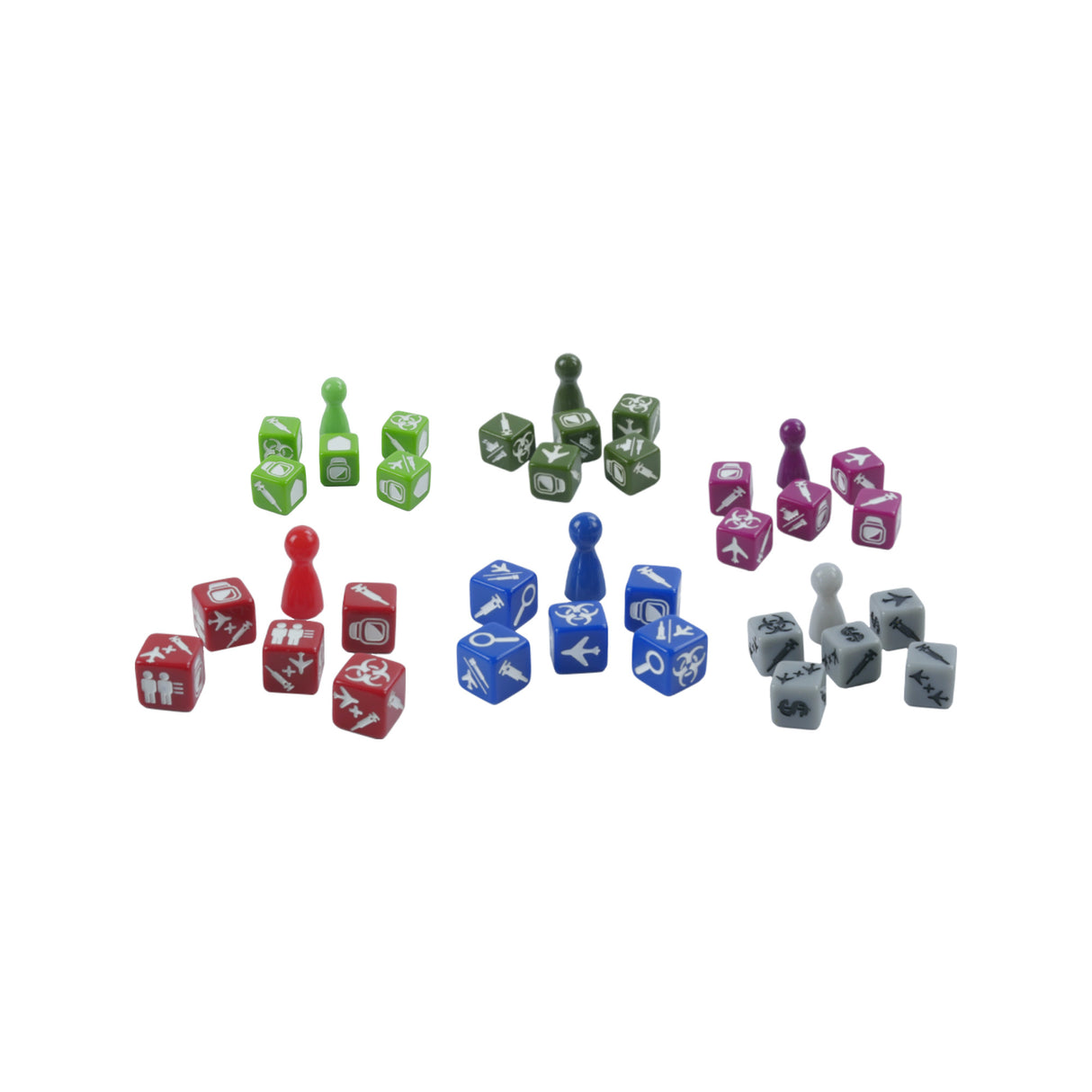 Pandemic: The Cure - Experimental Meds expansion dice and components