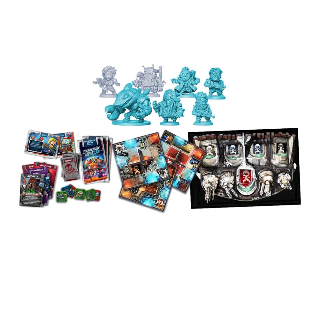 Starcadia Quest: ARRRmada RPG game box and expansion contents