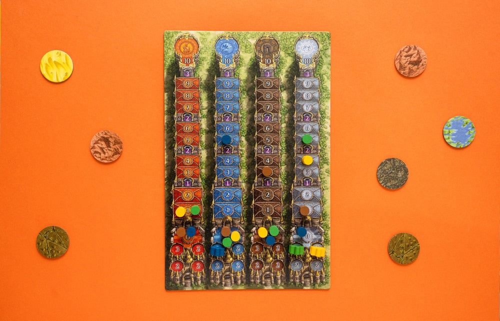Terra Mystica game components and faction boards
