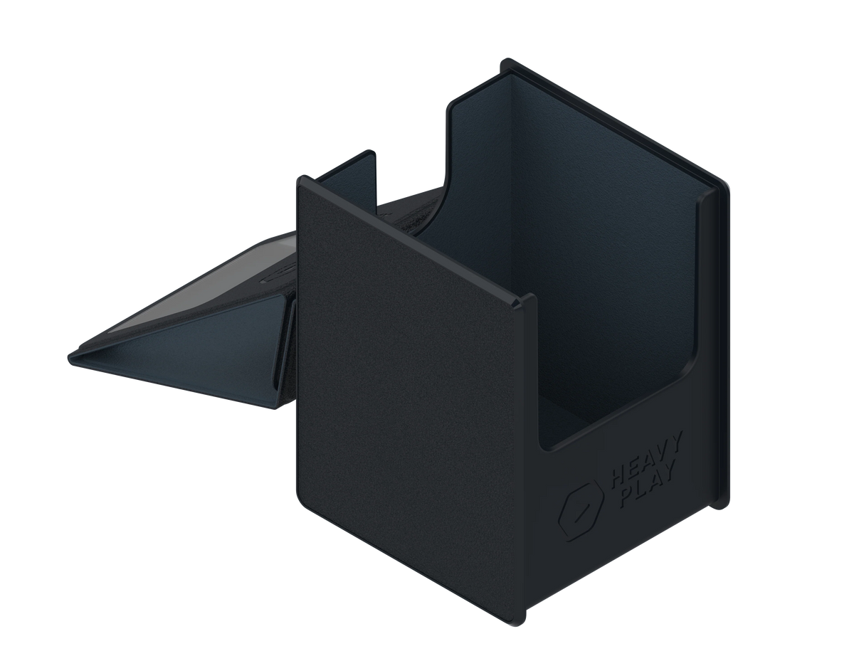 Heavy Play RFG Deckbox MAX 100DS: Warlock Black displaying compact design