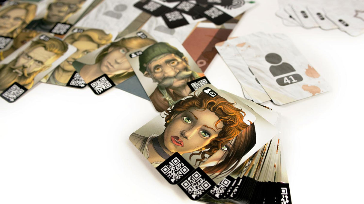 Chronicles of Crime board game components and cards