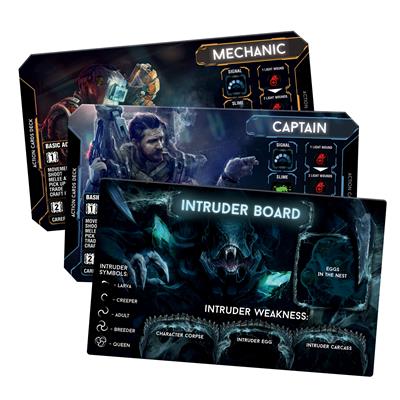 Nemesis alien board game player boards