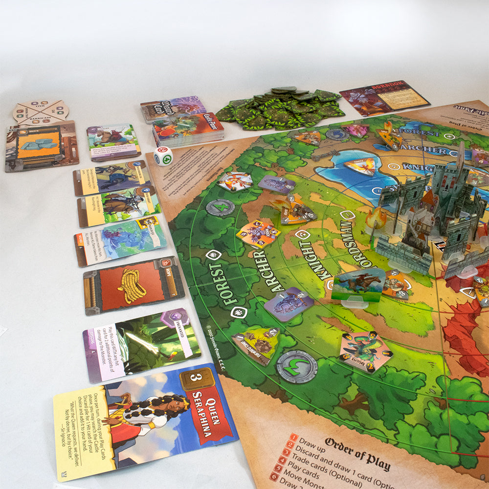 Castle Panic: Big Box 2nd Edition castle defense setup