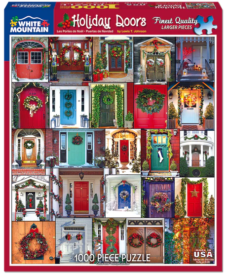 Holiday Doors - 1000 Piece Jigsaw Puzzle White Mountain