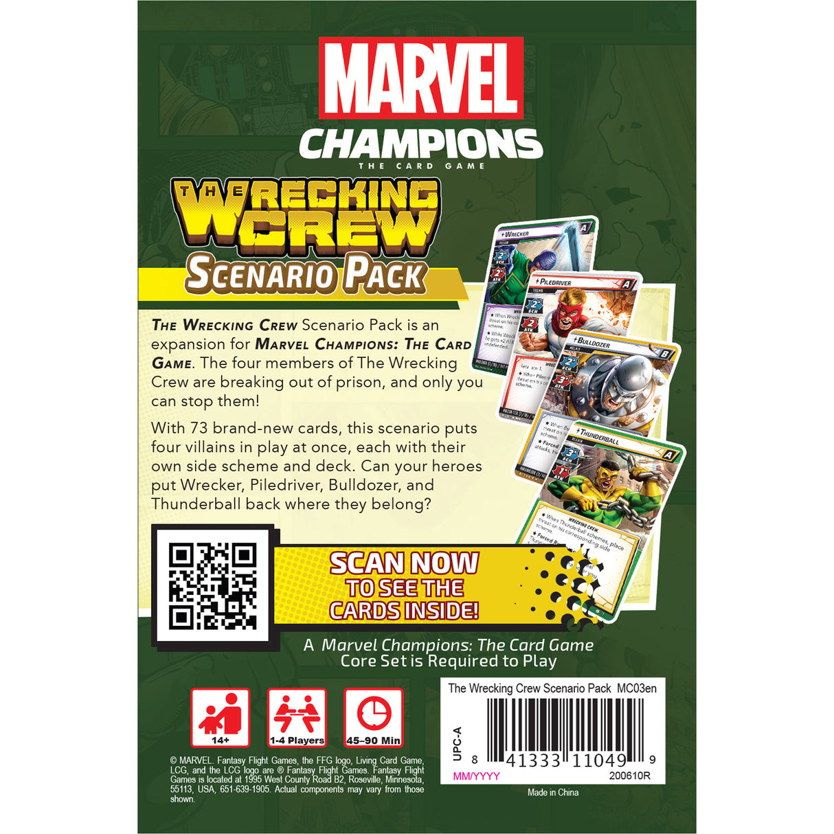 Marvel Champions: The Card Game- The Wrecking Crew Scenario Pack