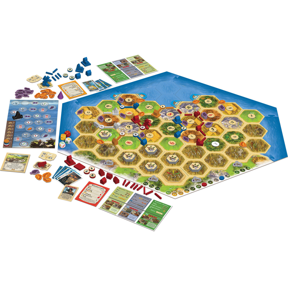 Catan Cities and Knights Legend of the Conquerers Scenario expansion components and special rules