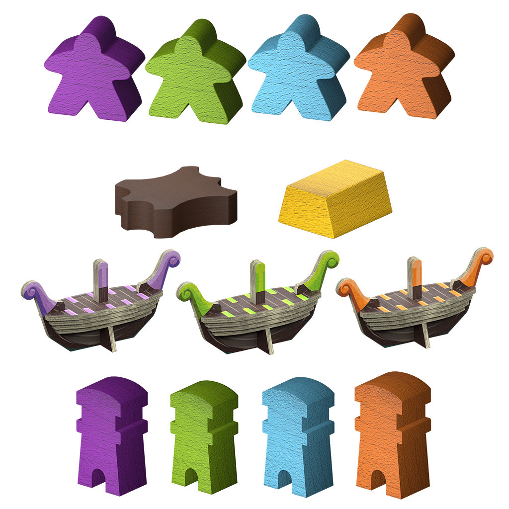 Karvi gameplay setup with ship tiles