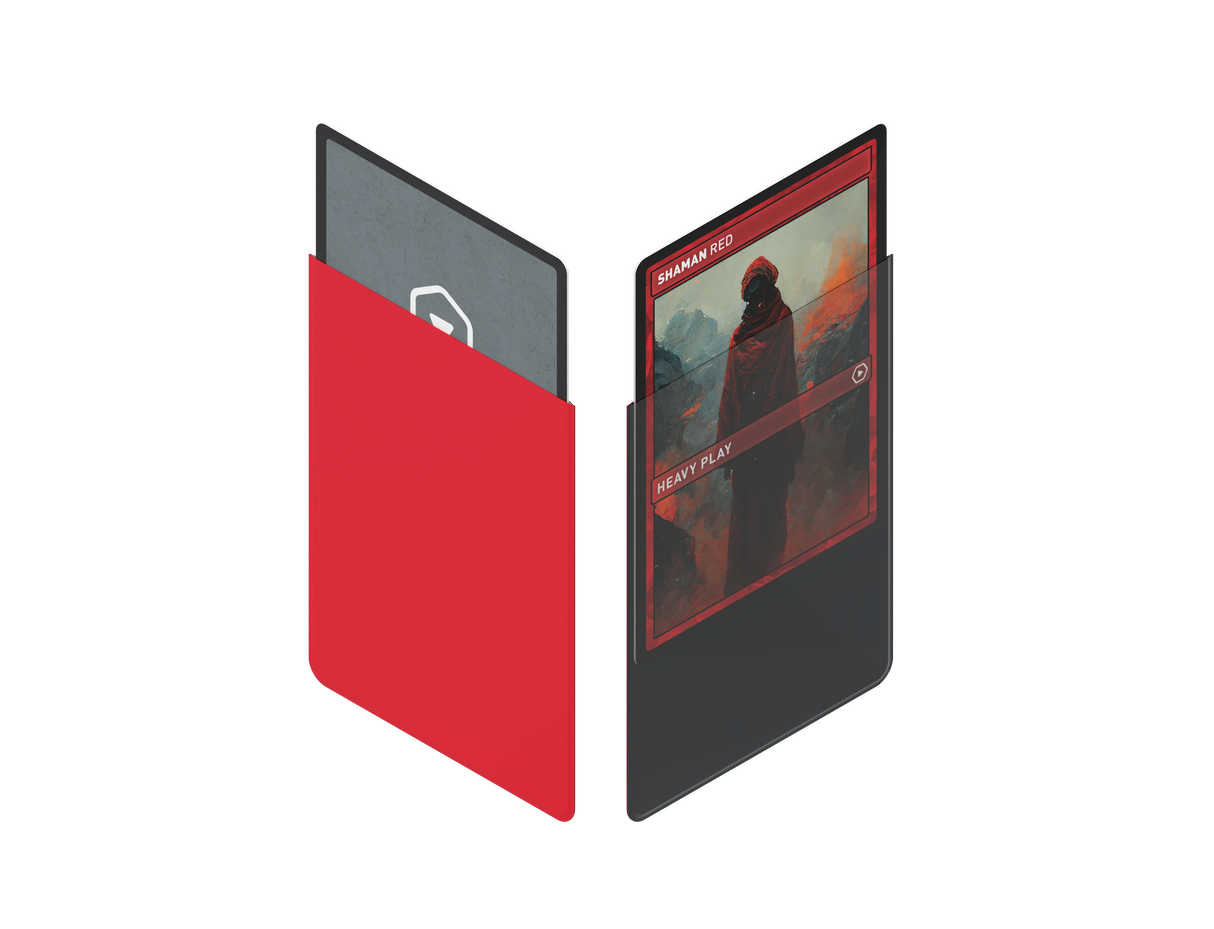 Heavy Play Curv Sleeves - Shaman Red (100) protective card sleeves for gaming cards