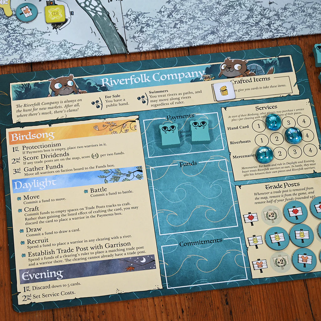 Root: The Riverfolk Expansion new factions and game components