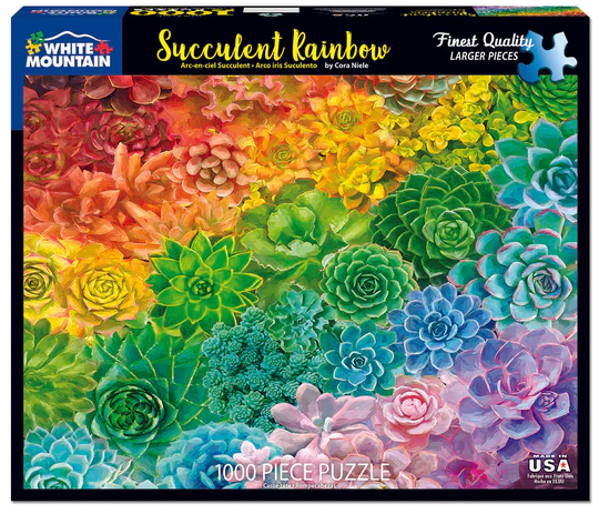 Succulent Rainbow - 1000 Piece Jigsaw Puzzle White Mountain