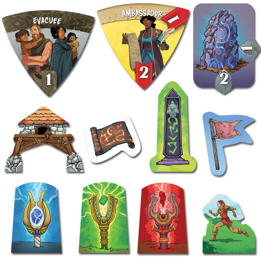 Castle Panic: Big Box 2nd Edition monster tokens and cards