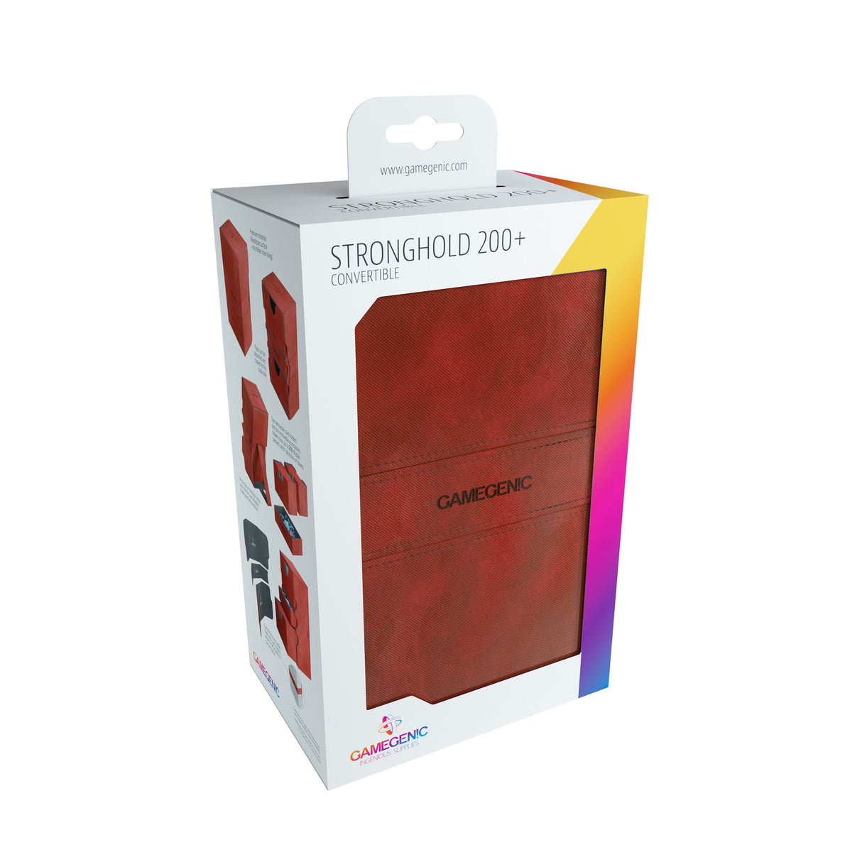 Gamegenic: Stronghold Deck Box 200+ Red side profile