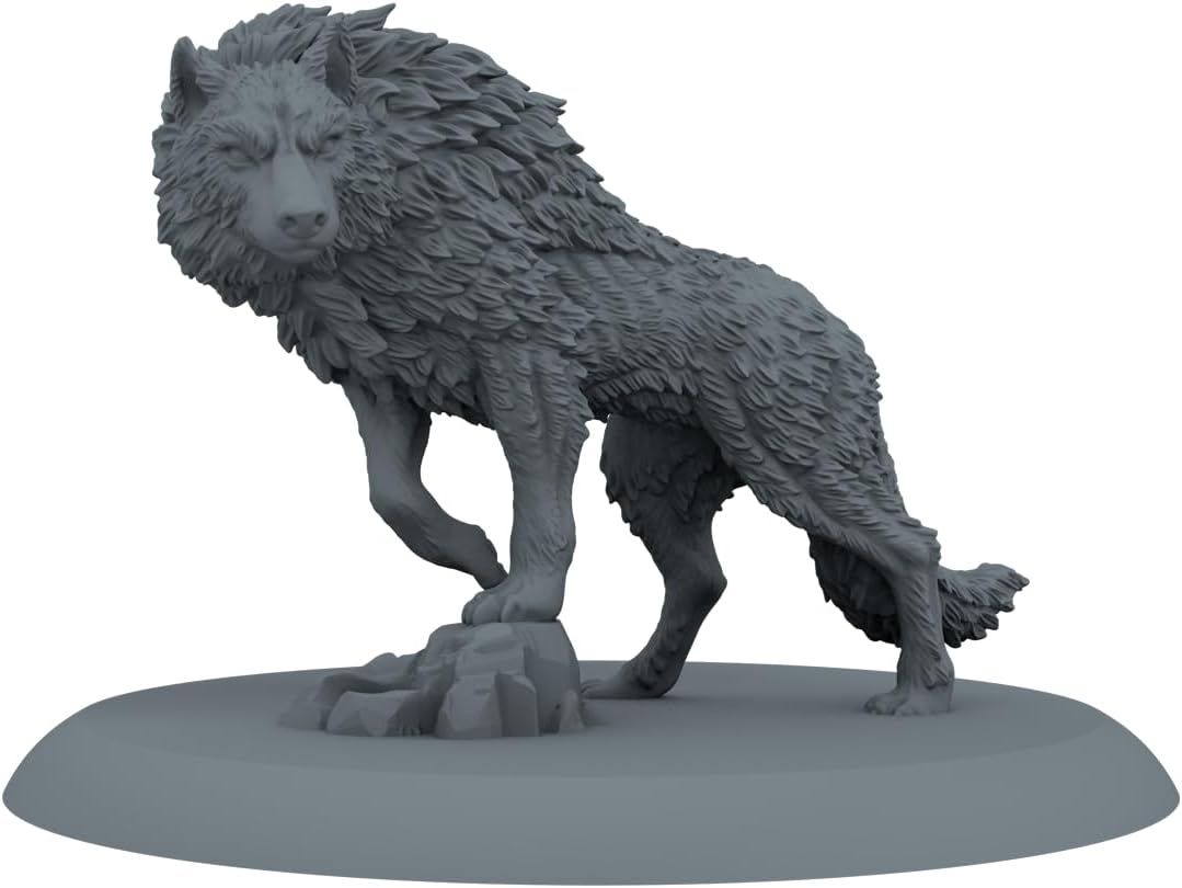 A Song of Ice & Fire: Night's Watch Starter Set miniature direwolf Ghost