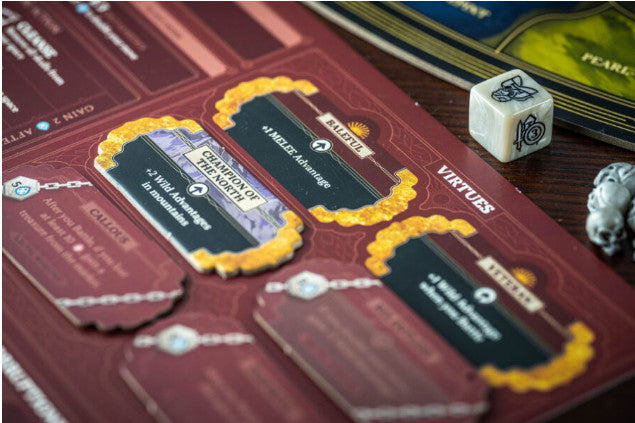 Return to Dark Tower board game miniatures and player boards